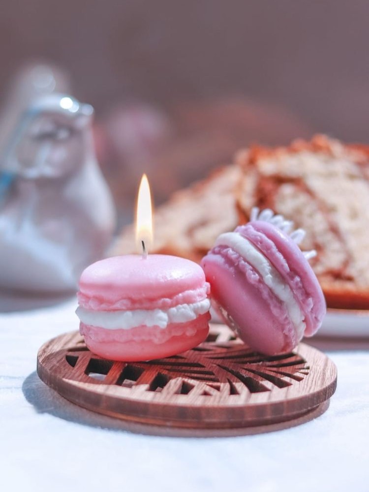 Nến thơm tạo hình bánh Macaron